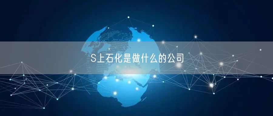 S上石化是做什么的公司
