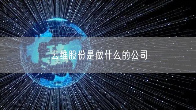 云维股份是做什么的公司