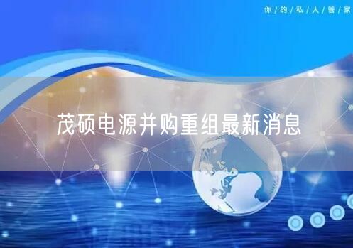 茂硕电源并购重组最新消息