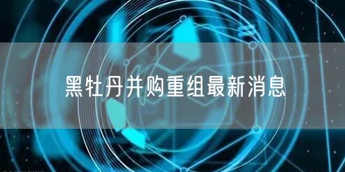 黑牡丹并购重组最新消息
